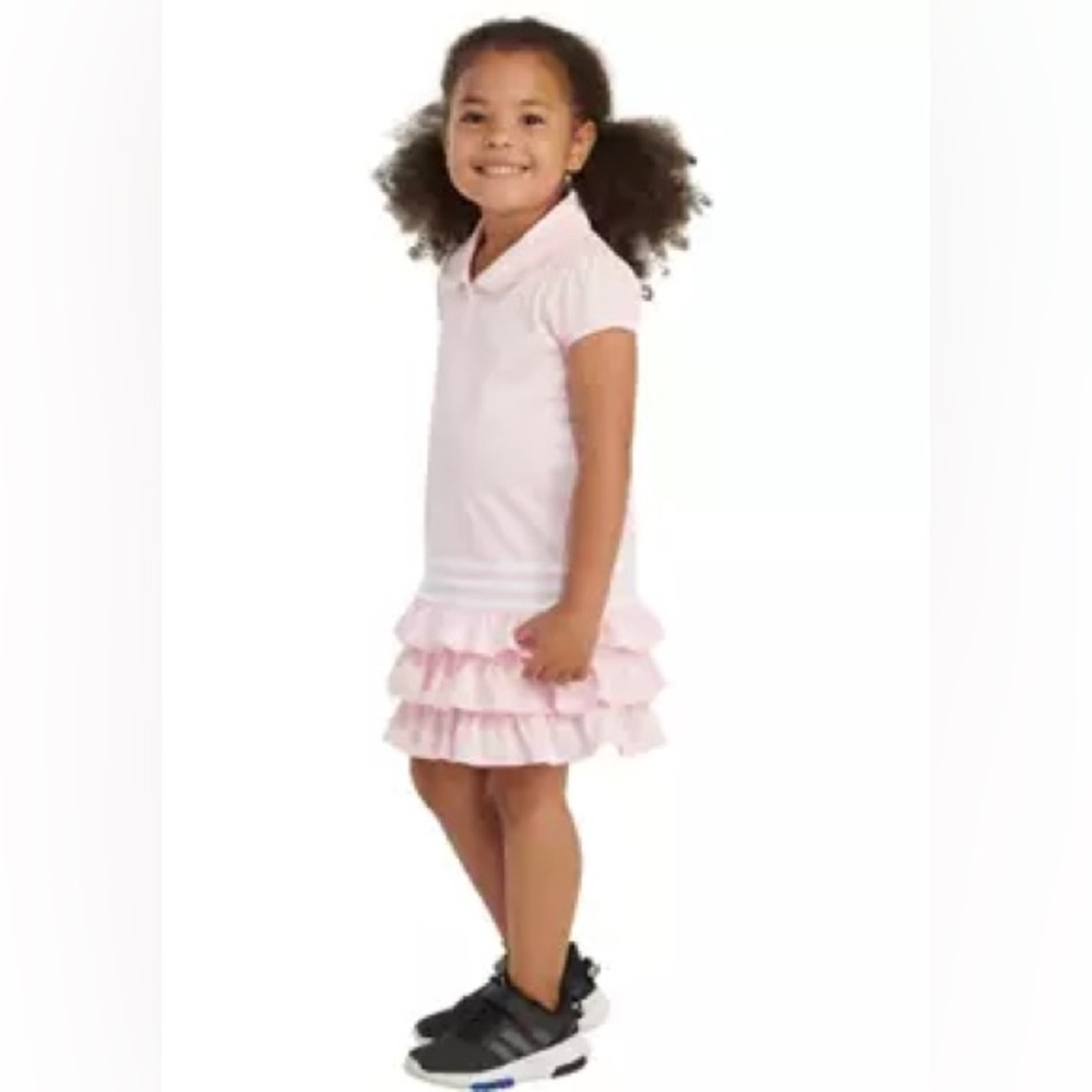 ADIDAS Short‎ Cap Sleeve Ruffle Polo Dress Size 3T - Picture 6 of 7